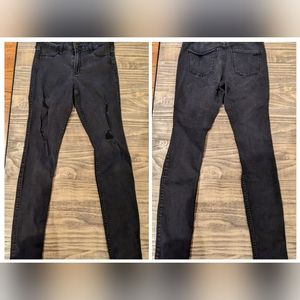 Hollister Black Distressed High Rise Legging Advanced Stretch W29 L30 Siz…